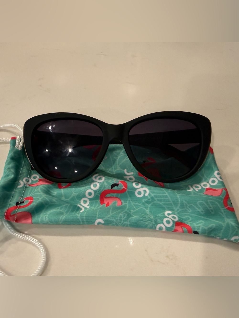 Goodr Breakfast at Tiffany’s black cat eye sunglasses